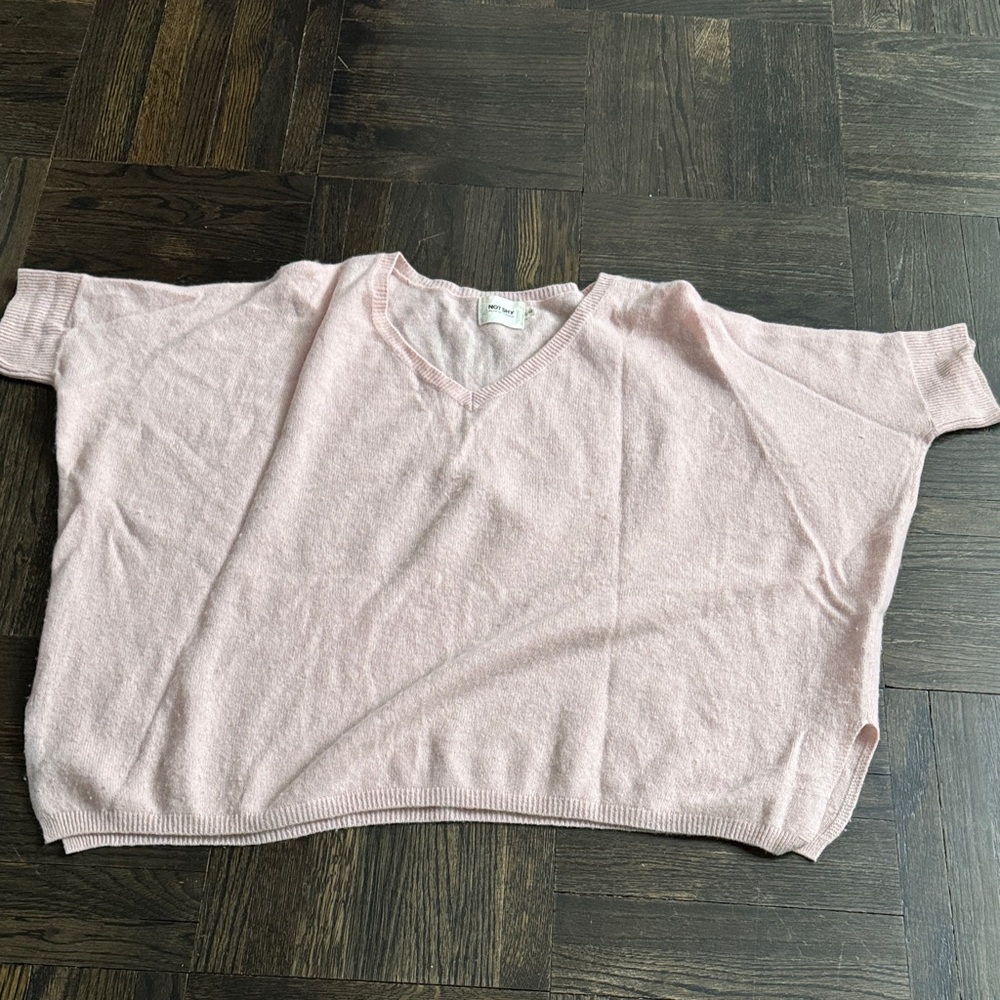 Elegant Light Pink V-Neck Blouse